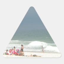 En la playa calcomanías de trianguloes personalizadas