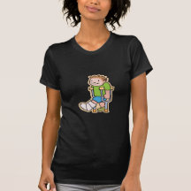 En las muletas camisetas