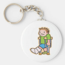 En las muletas llavero personalizado