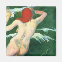 En las ondas - Paul Gauguin Imán De Frigorífico