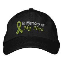 En memoria de mi héroe - linfoma gorra bordada