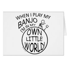 En mi propio pequeño banjo del mundo felicitación