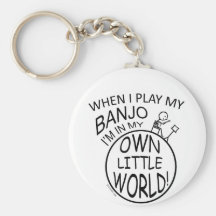 En mi propio pequeño banjo del mundo llaveros personalizados