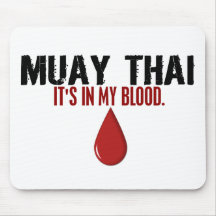 En mi TAILANDÉS de MUAY de la sangre Tapetes De Ratón
