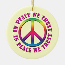 En paz confiamos en ornamentos de navidad