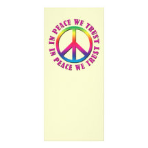 En paz confiamos en plantilla de lona