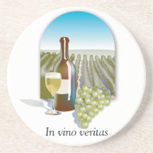 En prácticos de costa del vino de Veritas del vino Posavasos Personalizados