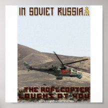 ¡En Rusia soviética… el Roflcopter se ríe de usted Posters