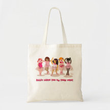 En su bolso de la bailarina de los dedos del pie bolsas de mano