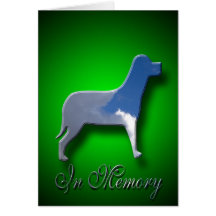 En tarjeta de condolencia del perro de la memoria