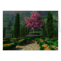 En tarjeta de felicitación de la plena floración