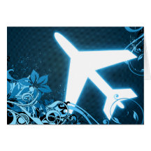 en todo el mundo: avión de alta fidelidad felicitación