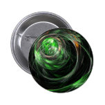 En todo el mundo botón verde del arte abstracto (r pin