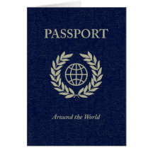 en todo el mundo: pasaporte felicitacion 