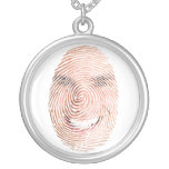 Encanto del recuerdo de la cara de la huella dacti joyeria