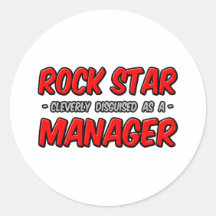 Encargado de la estrella del rock… pegatinas  