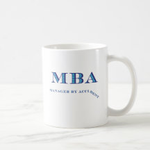 Encargado de MBA accidentalmente Taza
