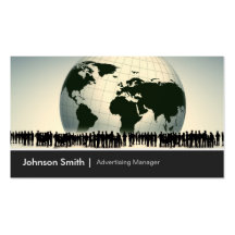 Encargado de publicidad - empresa mundial global tarjetas de visita