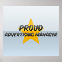 Encargado de publicidad orgulloso posters