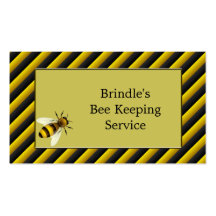Encargado negro y amarillo de la abeja plantillas de tarjeta de negocio