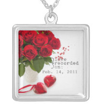 Encendido. .necklace registrado amor grimpola personalizada