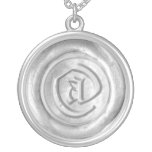 Encere el monograma del sello - plata - los viejos pendientes