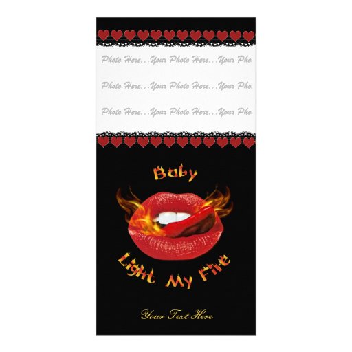 Encienda mi fuego tarjetas con fotos personalizadas