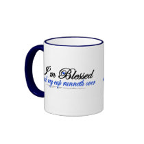 Encima me bendicen y mi taza Runneth tazas