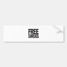 Encogimientos de hombros libres etiqueta de parachoque