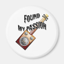 Encontró mi pasión - imán de la guitarra de la caj