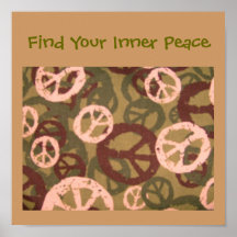Encuentre su Paz-Poster-Verde/crema internas