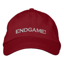 ¡"ENDGAME! ", CASQUILLO DEL JUGADOR DEL JUEGO DE L GORRA BORDADA