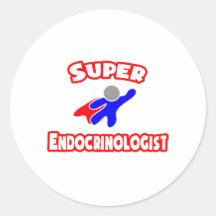 Endocrinólogo estupendo etiqueta redonda
