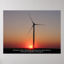 Energía alternativa: Viento y solar Impresiones