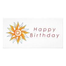 Energía Chakra de Sun del feliz cumpleaños Tarjeta Con Foto Personalizada