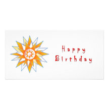 Energía Chakra de Sun del feliz cumpleaños Plantilla Para Tarjeta De Foto
