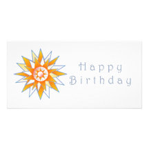 Energía Chakra de Sun del feliz cumpleaños Plantilla Para Tarjeta De Foto