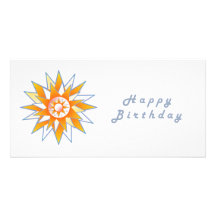 Energía Chakra de Sun del feliz cumpleaños Tarjeta Con Foto Personalizada
