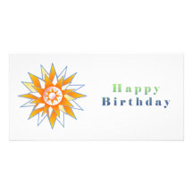 Energía Chakra de Sun del feliz cumpleaños Tarjetas Fotograficas