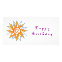 Energía Chakra de Sun del feliz cumpleaños Tarjetas Fotograficas