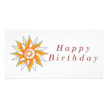 Energía Chakra de Sun del feliz cumpleaños Tarjetas Fotograficas