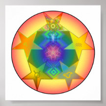 Energía de 5 pentáculos que equilibra Sigil Impresiones