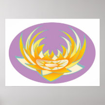 Energía de LOTUS en caja púrpura santa Poster