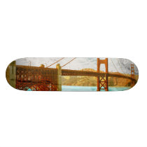 energía de puente Golden Gate del vintage en San F patineta