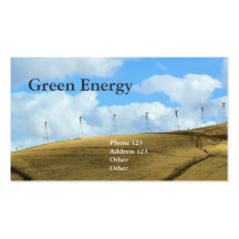 Energía verde tarjetas personales