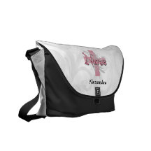 Enfermera rosada de la cruz/del remolino bolsas messenger