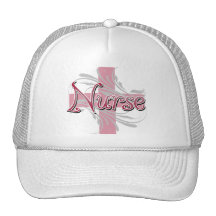 Enfermera rosada de la cruz/del remolino gorra