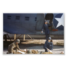 Enfermeras y médico del vuelo de USAAF que cuidan  Impresiones Fotograficas