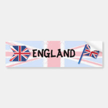 Engalnd Pegatina De Parachoque