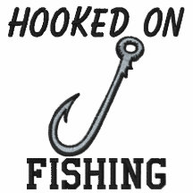 Enganchado en la camisa bordada pesca